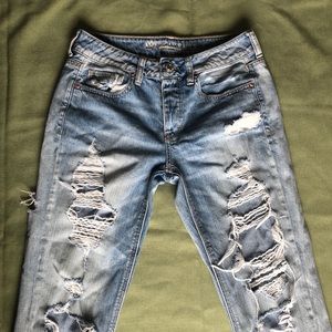 AEO loose fit distressed jeans